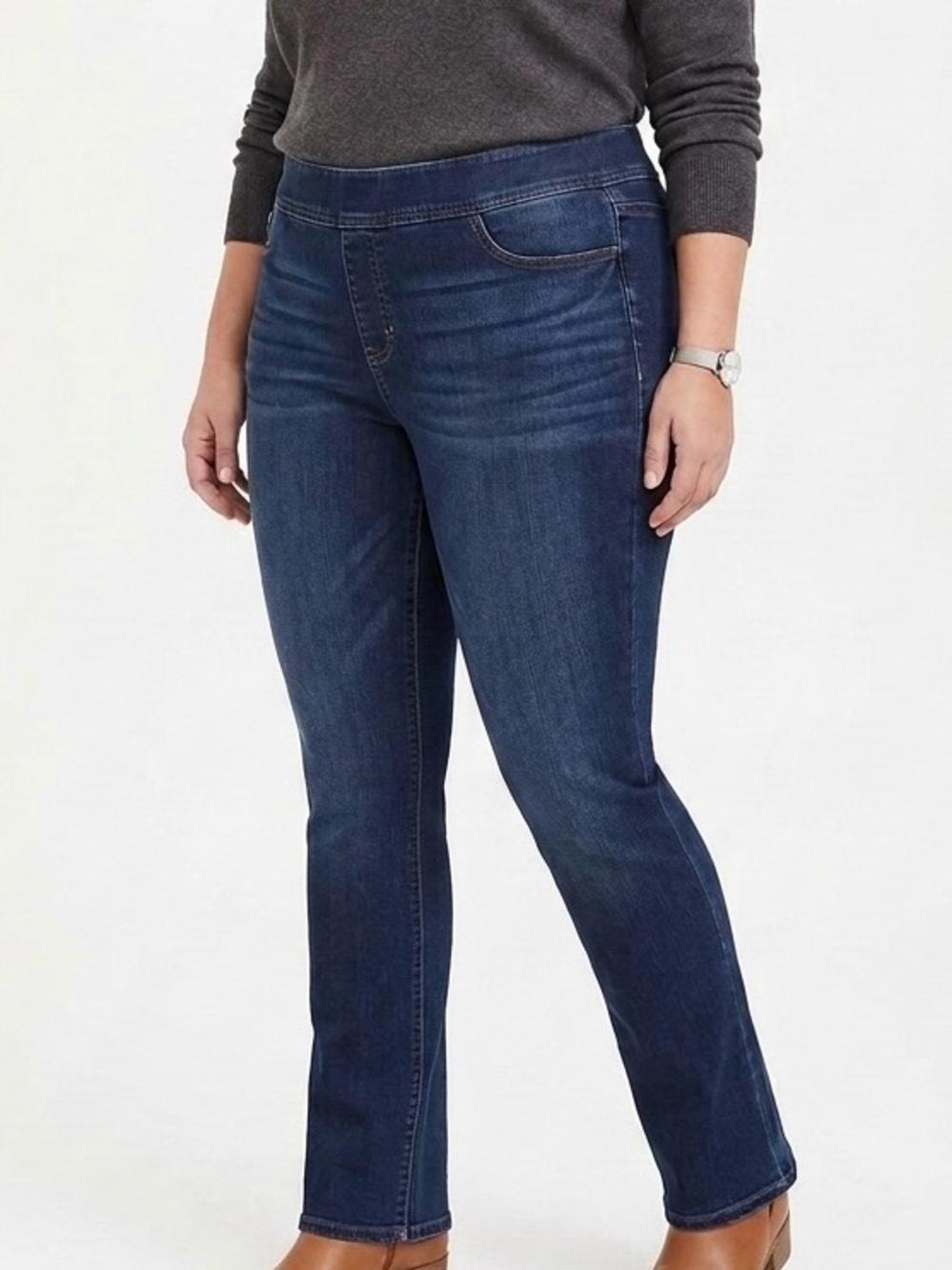 Torrid Lean Jean High-Rise Slim Bootcut Jeans Size 3S Dark Wash Elevated Casual